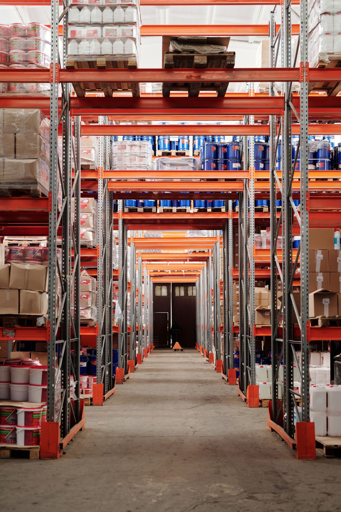 Warehouse shelves used to represent source record traceability